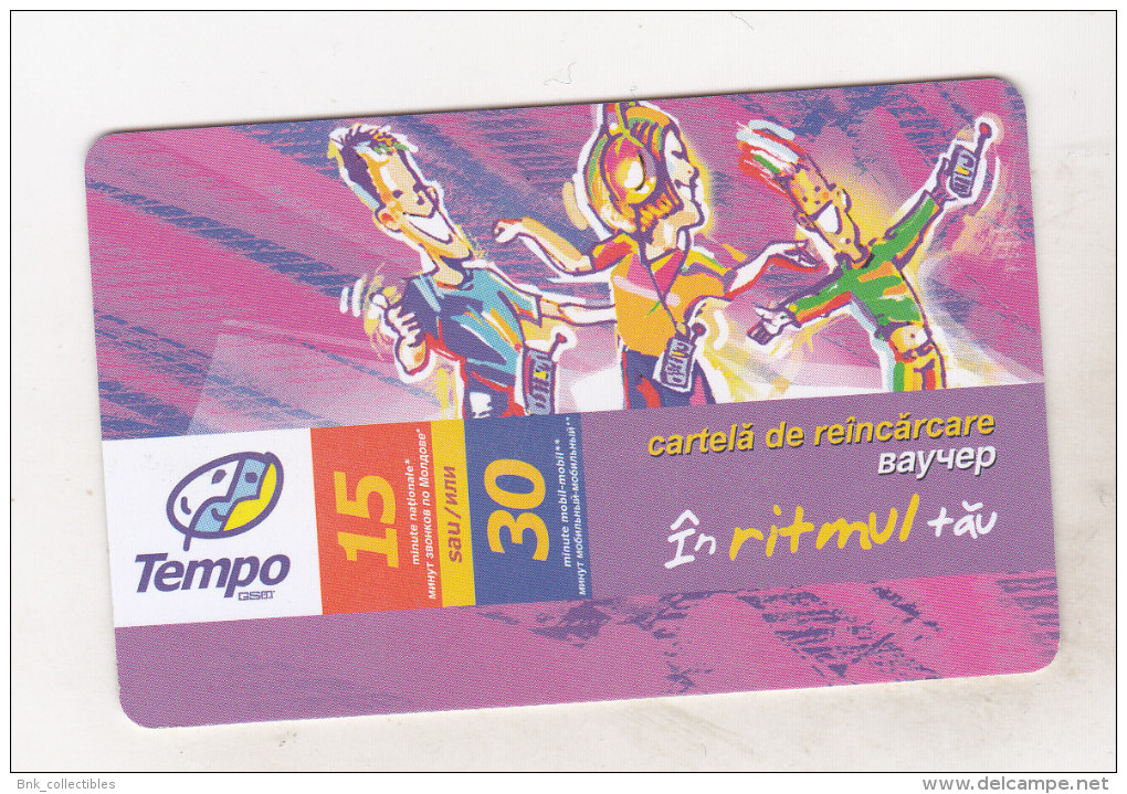 Moldova Old Prepaid Phonecard - Tempo 15 National Units - 30 Mobile Units - Moldavie