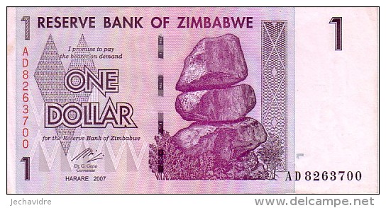 ZIMBABWE    1 Dollar Daté De 2007    Pick 65     ***** QUALITE  XF - ***** - Simbabwe