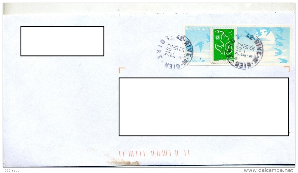 Lettre Cachet Rive Sur Roulette Et Lisa Curiosité - Handstempel