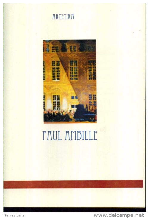 X Paul AMBILLE "Paris - Place Des Vosges" Litografia A Colori Pastello - Cm.45x62 - Litografia