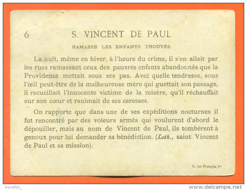 Chromo   "  Saint Vincent De Paul Ramasse Les Enfants Trouvés  " 2 Scans - Artis Historia