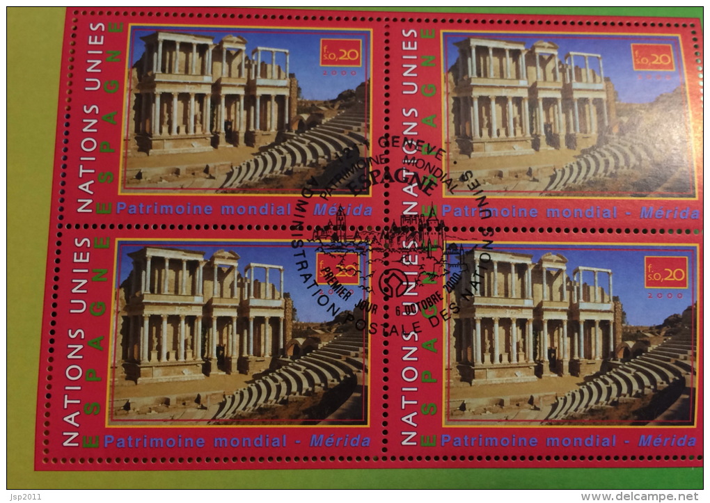 United Nations 2000. Geneva Office, Spain World Heritage, Prestige Booklet, MNH (**) - Carnets