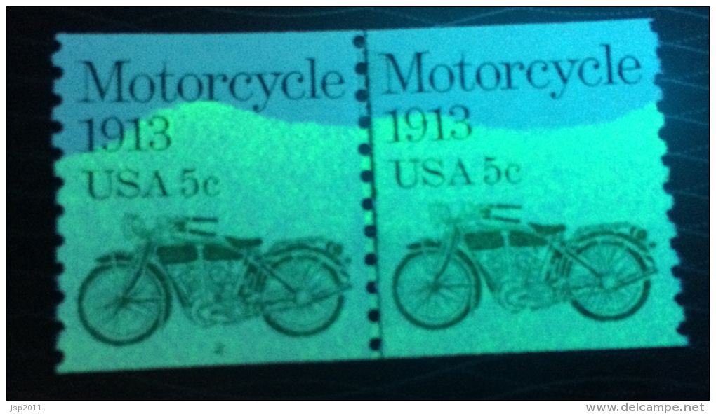 USA 1983 Scott # 1899. Transportation Issue: Motorcycle 1913, MNH (**), See Description!! - Roulettes (Numéros De Planches)