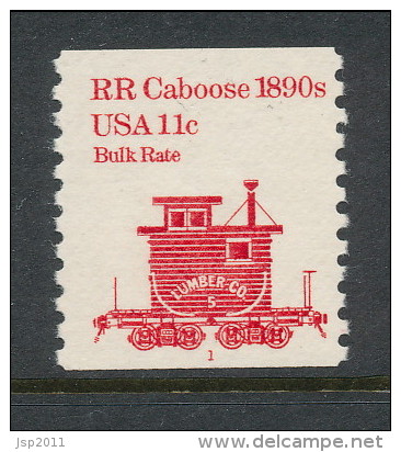 USA 1984 Scott # 1905. Transportation Issue: RR Carboose 1890s, MNH (**). Tagget With P#1 - Roulettes