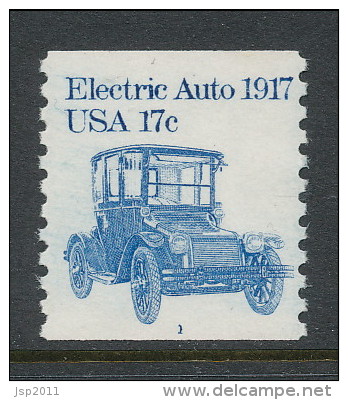 USA 1981 Scott # 1906. Transportation Issue: Electric Auto 1917s, MNH (**). Tagget  P#1 - Roulettes (Numéros De Planches)