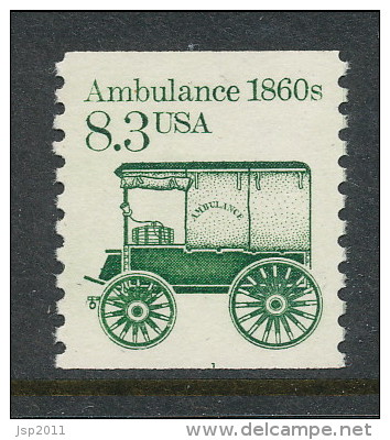 USA 1985 Scott # 2128. Transportation Issue: Tractor 1920s, P# 1 MNH (**). - Coils (Plate Numbers)