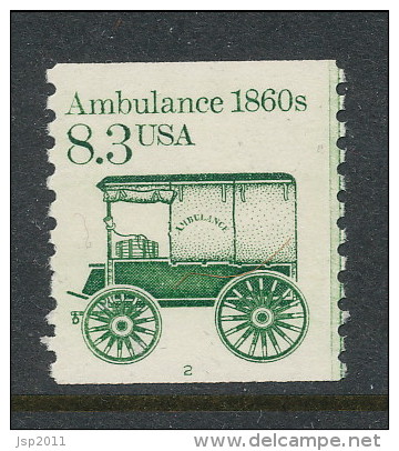 USA 1985 Scott # 2128. Transportation Issue: Tractor 1920s, P# 2 MNH (**). - Ruedecillas (Números De Placas)