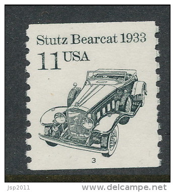 USA 1985 Scott # 2131. Transportation Issue: Stutz Bearcat 1933,  Set Of 4 With P#1 To 4, MNH (**). - Roulettes (Numéros De Planches)