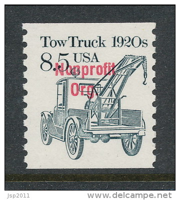 USA 1985 Scott # 2129 And 2129a. Transportation Issue: Tow Trauck 1920s.  Set Of 2, MNH (**). - Roulettes