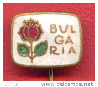 F1706 / BULGARIAN ROSE - Plant Perfume  - Bulgaria Bulgarie Bulgarien Bulgarije -  Badge Pin - Perfume