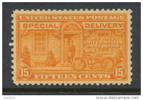 USA 1925 Scott # E13.  Special Delivery Stamp; Motorcycle Delivery, Perf. 11, MH (*) - Espressi & Raccomandate