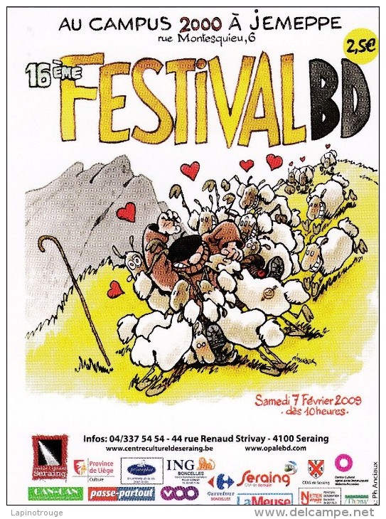 Carte Postale Flyer F'MURR Festival BD Jemeppe 2009 (Le Génie Des Alpages ) - Ansichtskarten