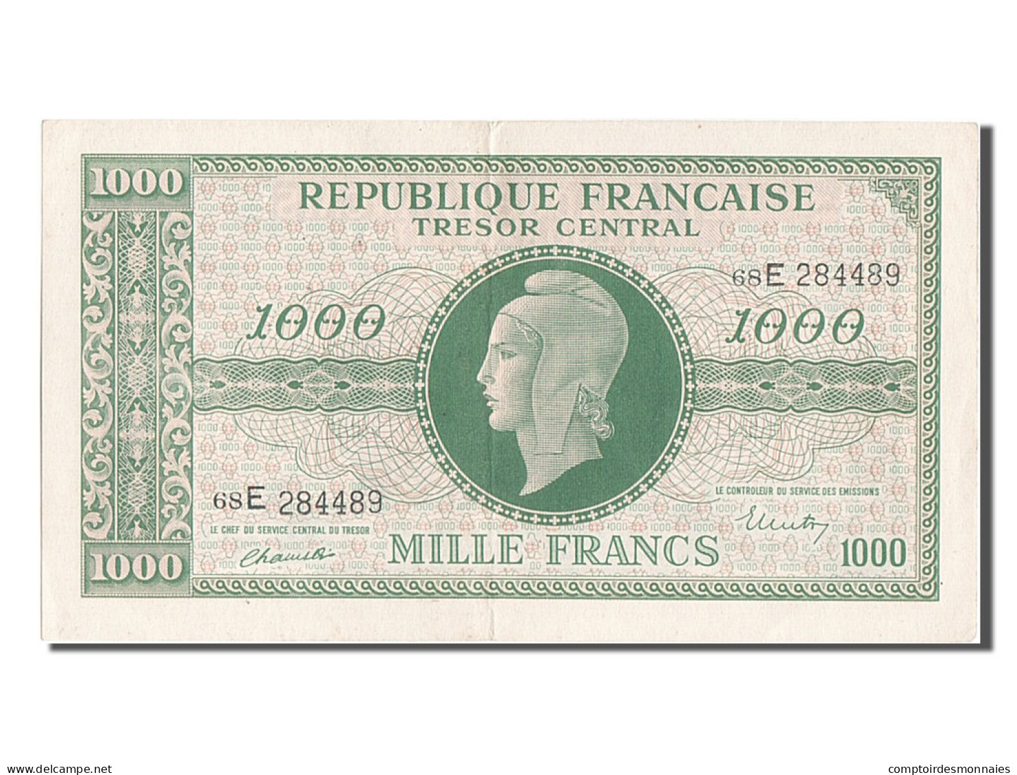 Billet, France, 1000 Francs, 1943-1945 Marianne, 1945, SUP+, Fayette:VF13.2 - 1943-1945 Marianne