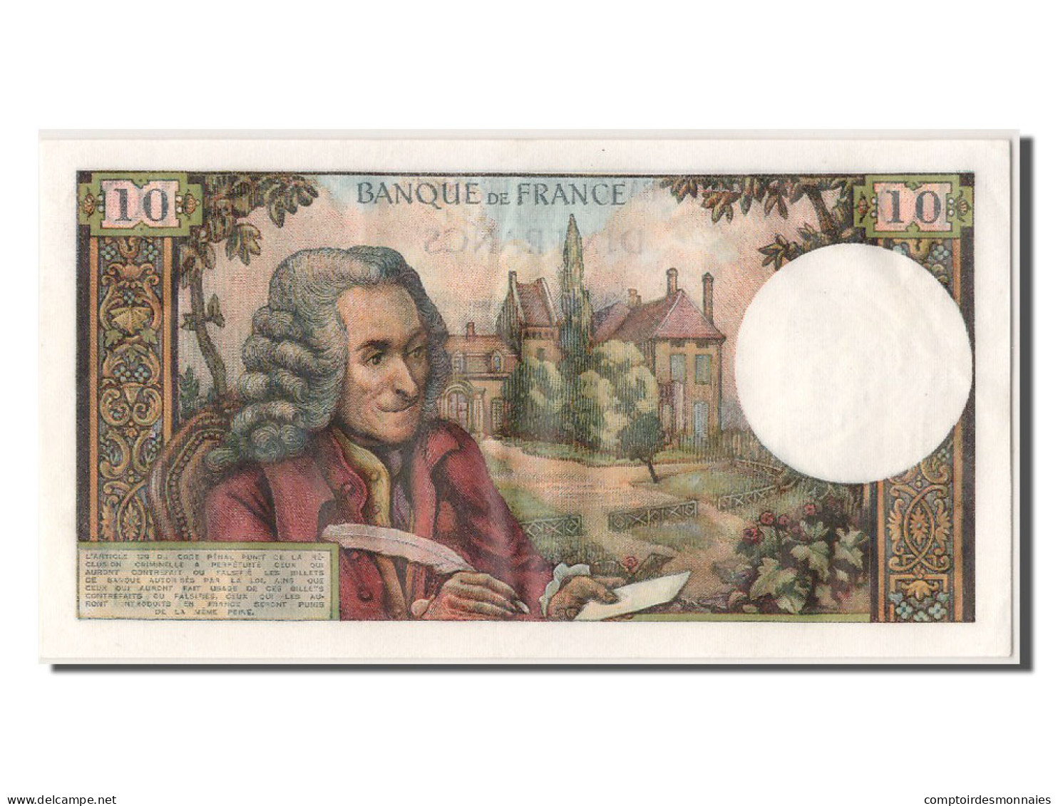 Billet, France, 10 Francs, 10 F 1963-1973 ''Voltaire'', 1969, 1969-08-07, SPL - 10 F 1963-1973 ''Voltaire''