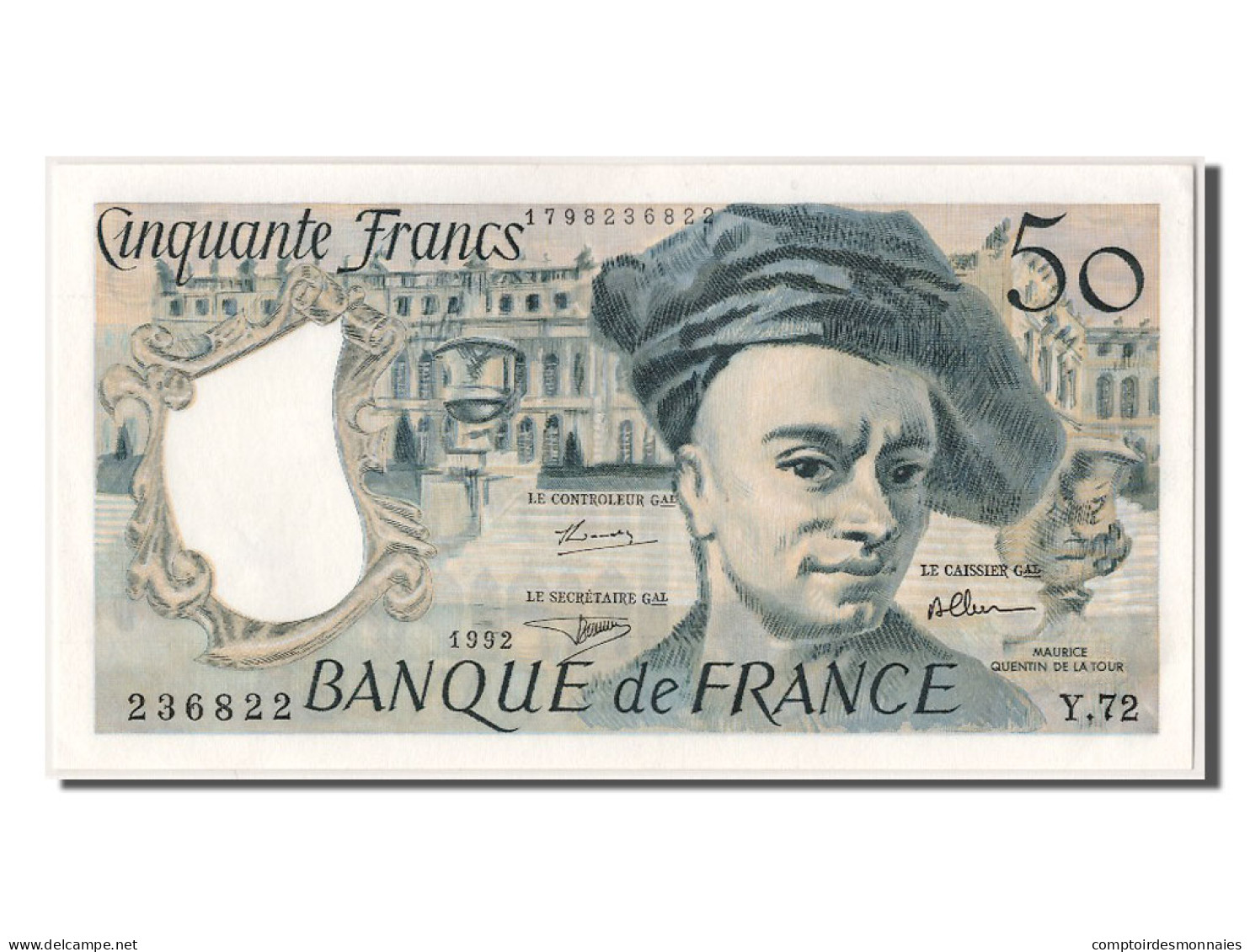 Billet, France, 50 Francs, 50 F 1976-1992 ''Quentin De La Tour'', 1992, NEUF - 50 F 1976-1992 ''quentin De La Tour''