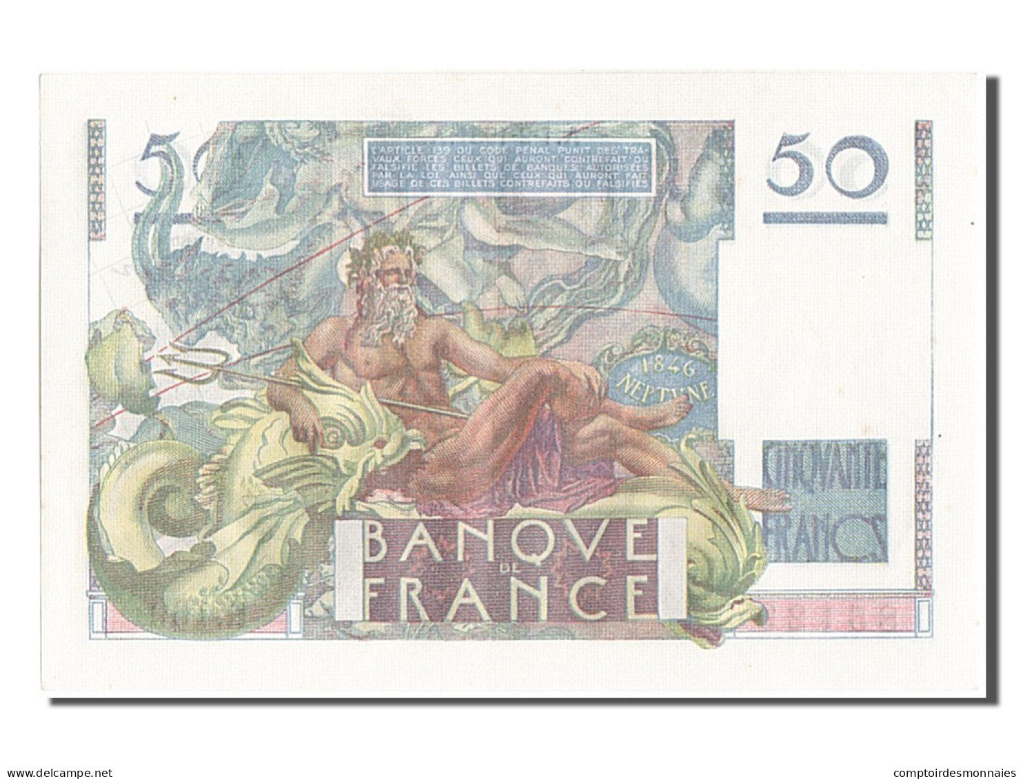 Billet, France, 50 Francs, 50 F 1946-1951 ''Le Verrier'', 1951, 1951-02-01, SPL - 50 F 1946-1951 ''Le Verrier''