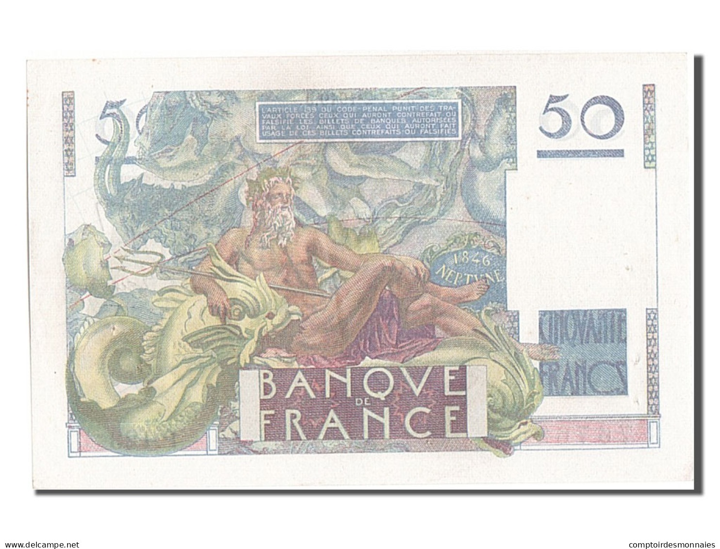 Billet, France, 50 Francs, 50 F 1946-1951 ''Le Verrier'', 1949, 1949-02-17 - 50 F 1946-1951 ''Le Verrier''