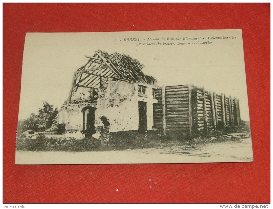 BEERST  - DIKSMUIDE  - Huis Van De Brouwer Blanckaert - Maison Du Brasseur Blanckaert  - Guerre De 1914 - Diksmuide