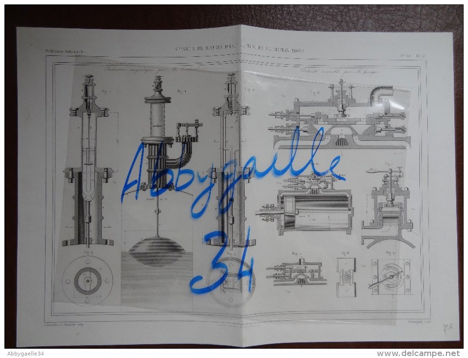 APPAREIL DE NIVEAUX D'EAU --- TIROIRS DE DISTRIBUTIONS, Indicateur Magnétique Par Lethuillier Publication Industrielle - Macchine