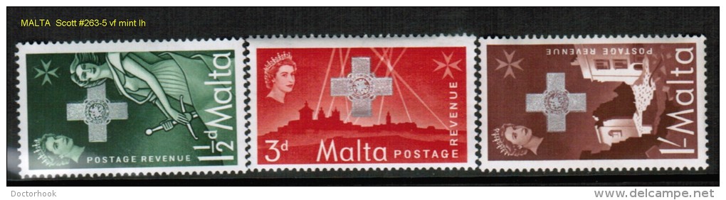 MALTA   Scott  # 263-5*  VF MINT LH - Malta (...-1964)