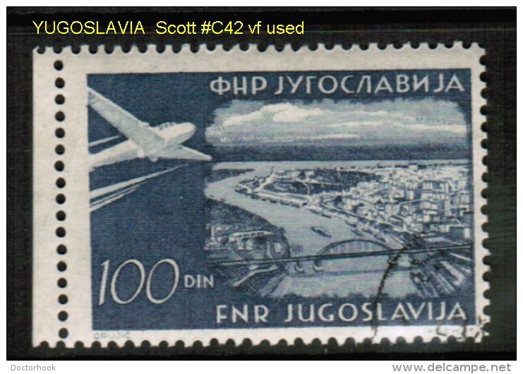 YUGOSLAVIA   Scott  # C 42  VF USED - Airmail