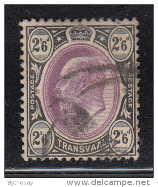 Transvaal Used Scott #263 2sh6p Edward VII, Black And Violet - Transvaal (1870-1909)