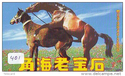 Télécarte Japon Animaux - CHEVAL érotique étalon - Erotic HORSE Japan Phonecard - Erotik PFERD Telefonkarte  (401) - Chevaux