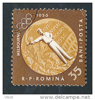 ROUMANIE, JO MELBOURNE 1956 : Timbre, Médaille, Tir - Ete 1956: Melbourne