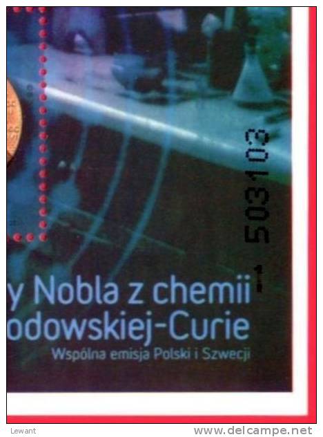 2011.11.17 - all 6 versions - 100th anniversary of the Nobel Prize for Maria Sklodowska - Curie - MNH 6v