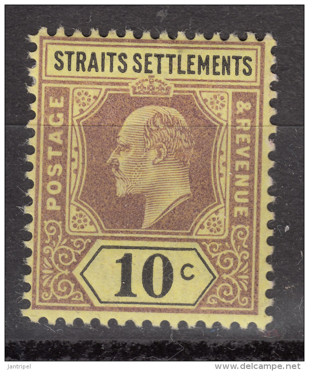 STRAITS  1902  KEVII  10 C  MH - Straits Settlements