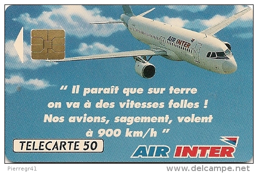 CARTE-PRIVEE-02/91-D590-50U-SO3-AIR INTER 2-N° Lot A113502-Utilisé-TBE - Privées