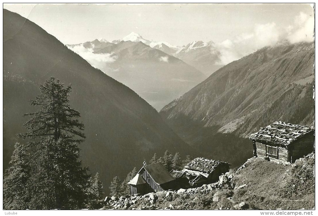 Lötschental - Kapelle Hockenalp Ob Kippel Mit Weisshorn           Ca. 1940 - Kippel