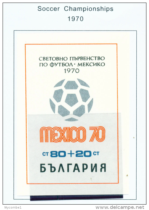 BULGARIA  -  1970  Football World Cup  Miniature Sheet  Unmounted Mint - Unused Stamps