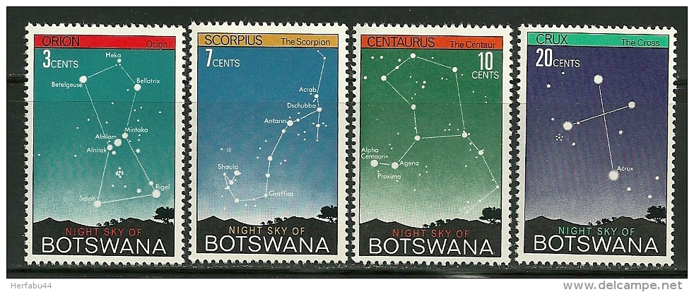 Botswana    "Night Sky Over Botswana"   Set   SC# 84-87  MNH** - Botswana (1966-...)