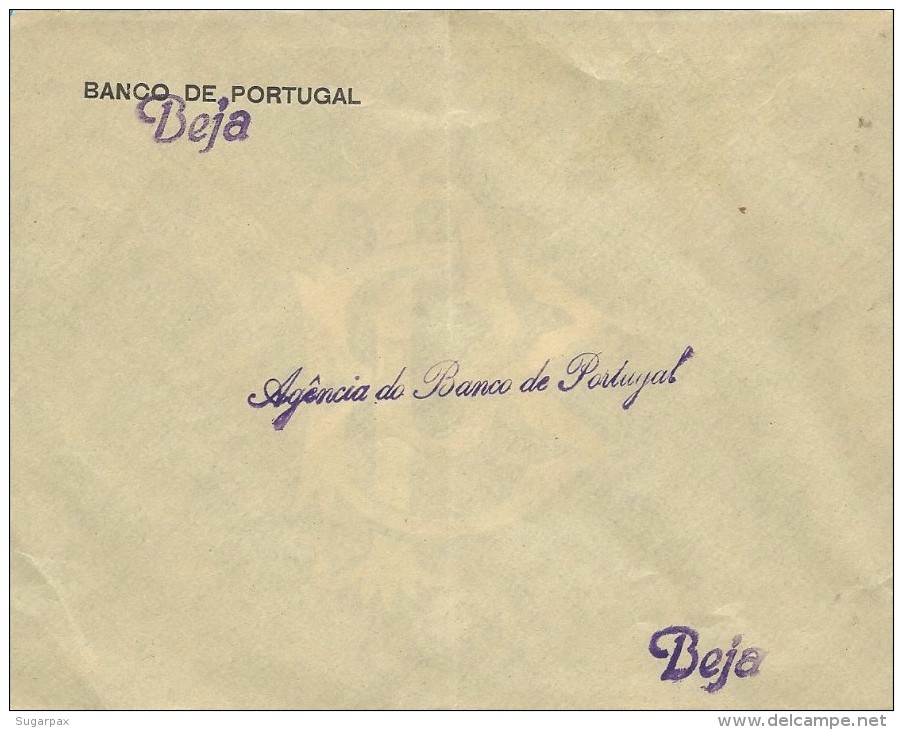 BEJA - 1960 - Agência Do Banco De Portugal - ENVELOPE COMERCIAL - ADVERTISING - PORTUGAL - 3 Scans - Portugal