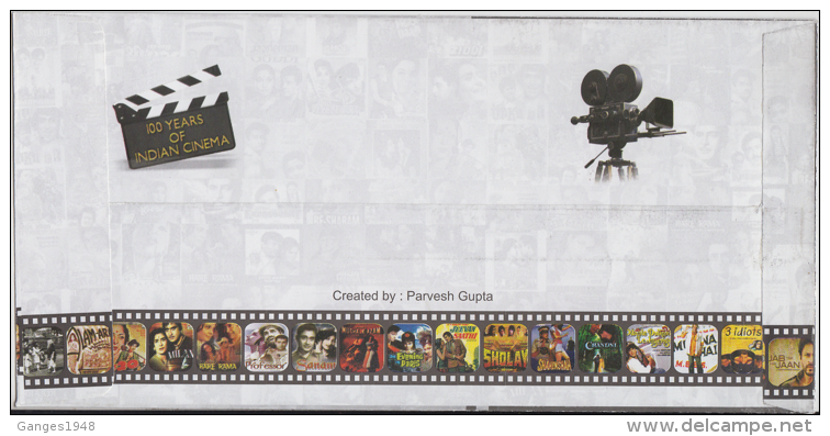 India 2013  Hrishikesh Mukerjee  100 Years Of Indian Cinema Private FDC No. 14 Of 50 Stamps Issued # 81926  Inde Indien - Cinema