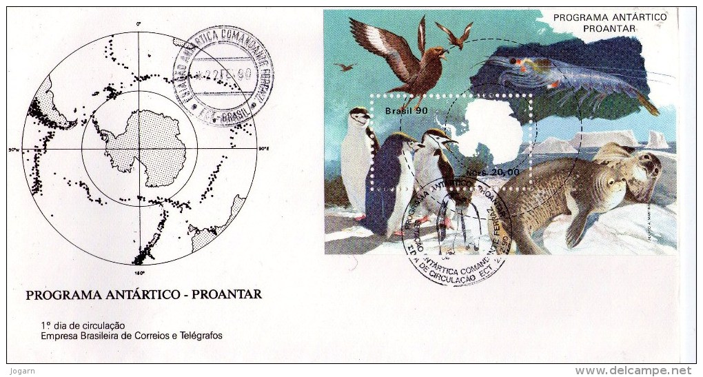 Enveloppe 22.02.1990 - PROGRAMA ANTARTICO - PROANTAR   (BV) - Altri & Non Classificati