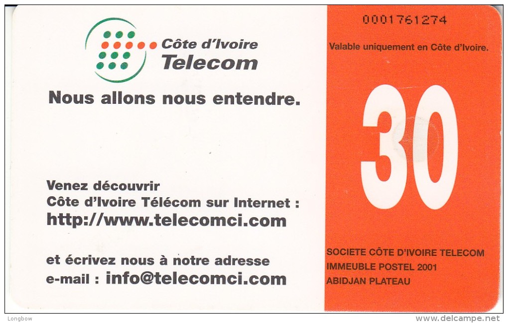 IVORY COAST - 27 - PEOPLE ON TELEPHONES - Costa D'Avorio