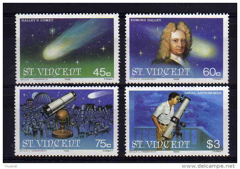 St Vincent - 1986 - Appearance Of Halley's Comet - MNH - St.Vincent (1979-...)