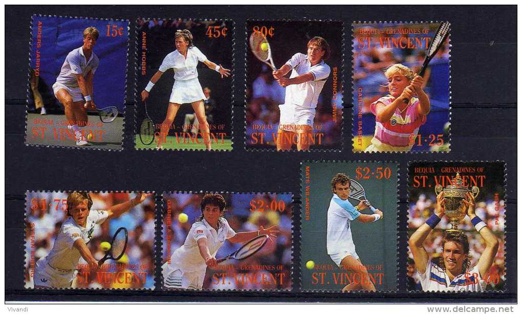 Grenadines Of St Vincent/Bequia - 1988 - International Lawn Tennis Players - MNH - St.Vincent (1979-...)