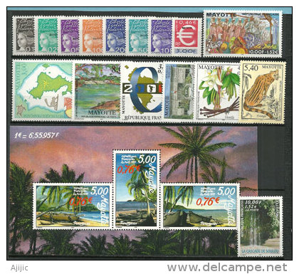 Année 1999.  16 T-p  + 1 BF  Neufs **  (inclus PA)   Côte 56.00 € - Unused Stamps