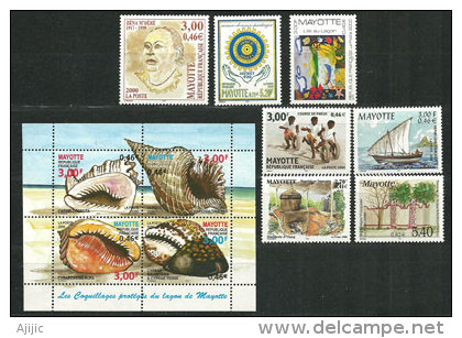 Année 2000.  7 T-p  + 1 BF Neufs **  (inclus PA)   Côte 26.00 € - Unused Stamps