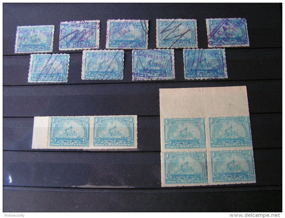 == USA Very Old Lot   ** MNH  +  Used  Ship  Documentary 1 C Stamp - Usados