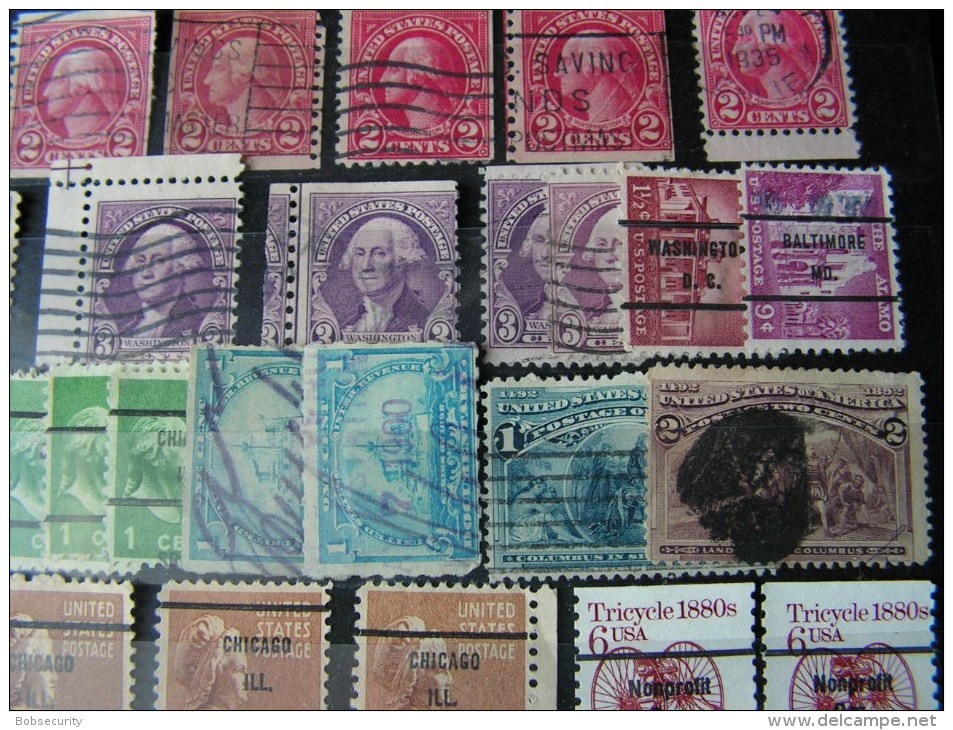 == USA Kl. Lot  Some Perfins And Precancels - Gebruikt