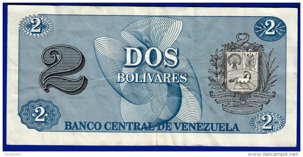 MONNAIE BILLET USAGE VENEZUELA AMERIQUE DU SUD 2 BOLIVARES N° AJ 6980621 ANNEE 5 OCTOBRE1989 BANCO CENTRAL DE VENEZUELA - Venezuela