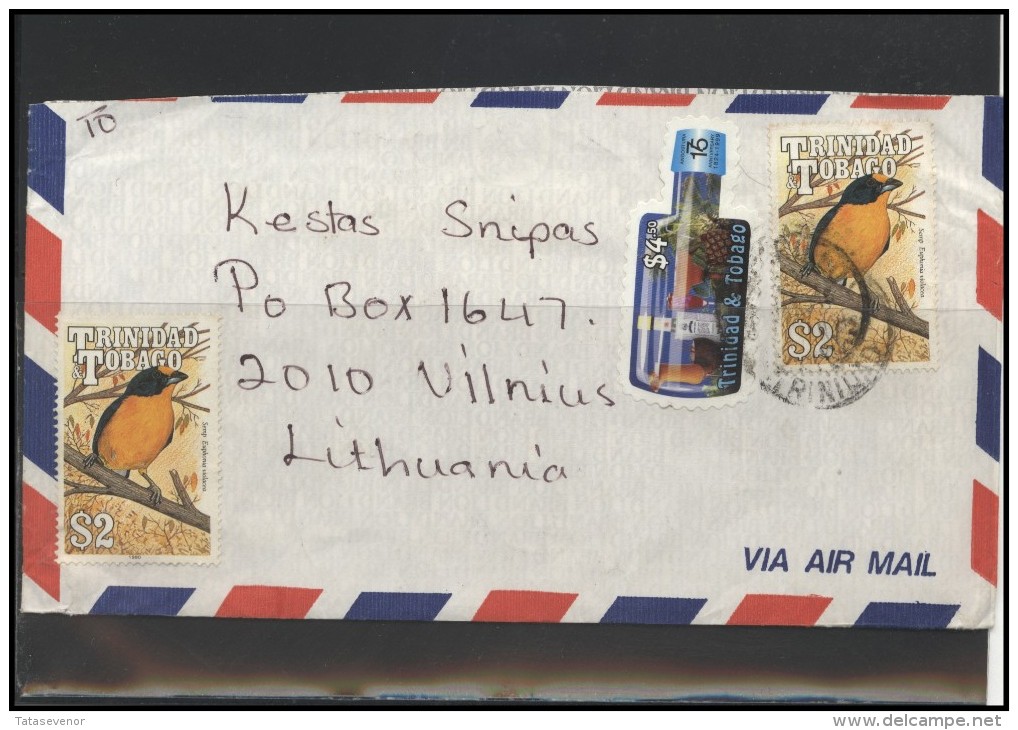 TRINIDAD & TOBAGO Brief Postal History Envelope Air Mail TT 001 Birds Liqueur - Trinidad & Tobago (1962-...)