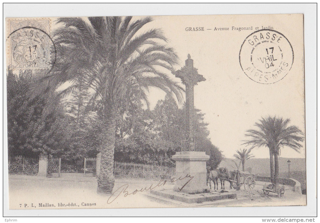 GRASSE - Avenue Fragonard Et Jardin 1904 - TTB - Grasse