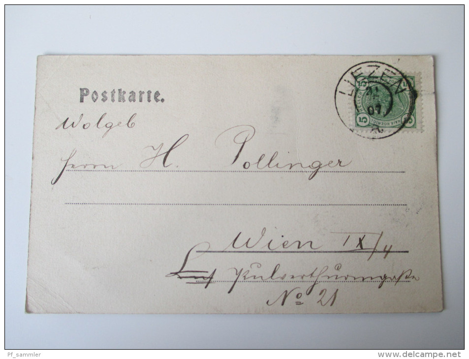 AK / Bildpostkarte 1907 Schladming Gegen Westen Verlag F. F. E. Schl. Stempel: Liezen - Schladming