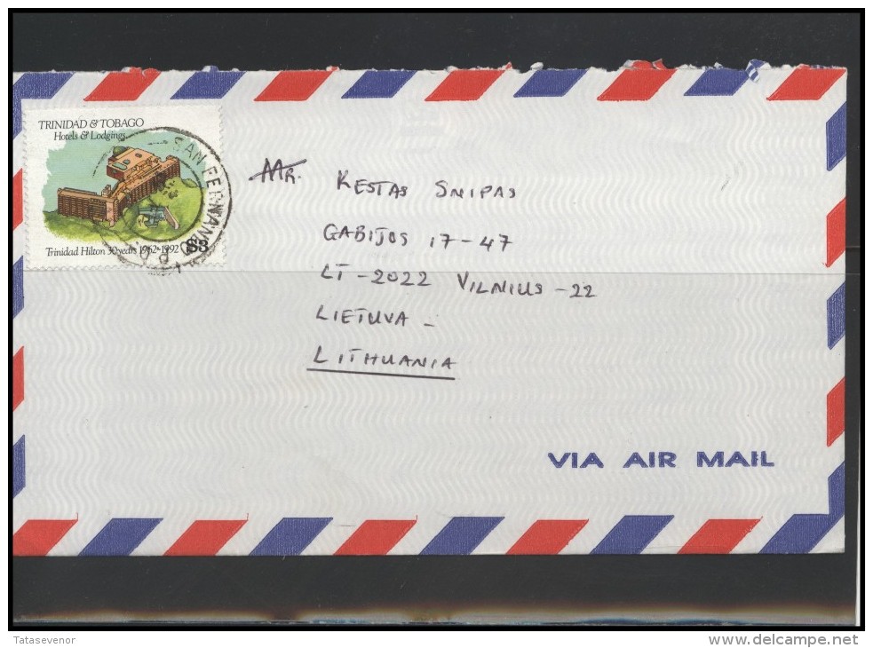 TRINIDAD & TOBAGO Brief Postal History Envelope Air Mail TT 002 Architecture - Trindad & Tobago (1962-...)