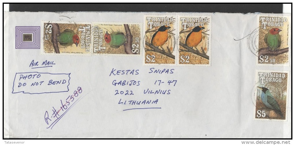 TRINIDAD & TOBAGO Brief Postal History Envelope Air Mail TT 004 Birds - Trinidad & Tobago (1962-...)